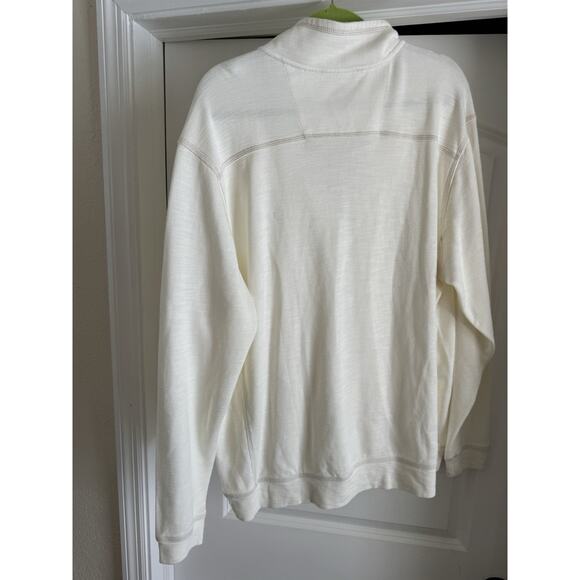 NWT Tommy Bahama Tobago Bay Half-zip Sweatshirt Men's Small Coconut Ivory Xl - Picture 7 of 11